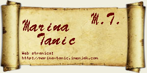Marina Tanić vizit kartica